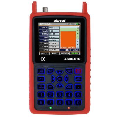 ALPSAT AS06-STC SATFINDER 6 HD SLIM GÖRÜNTÜLÜ UYDU BULUCU + KAMERA TEST CİHAZI - 1