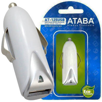 ATABA AT-125 USB 12V GİRİŞ 5 VOLT 1000 MA ARAÇ ÇAKMAK USB ŞARJ - 1