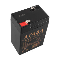 ATABA AT-640 6 VOLT - 4 AMPER IŞILDAK AKÜSÜ (70 X 47 X 101 MM) - 1