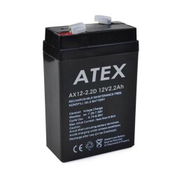 ATEX 12 VOLT - 2.2 AMPER DİK KARE AKÜ (70 X 46 X 101 MM) - 1
