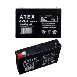 ATEX 6 VOLT - 7 AMPER AKÜ (150 X 50 X 94 MM) - 1