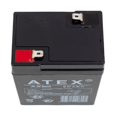 ATEX AX-604 AKÜ 6 VOLT - 4 AMPER IŞILDAK AKÜSÜ (70 X 48 X 101 MM) - 3