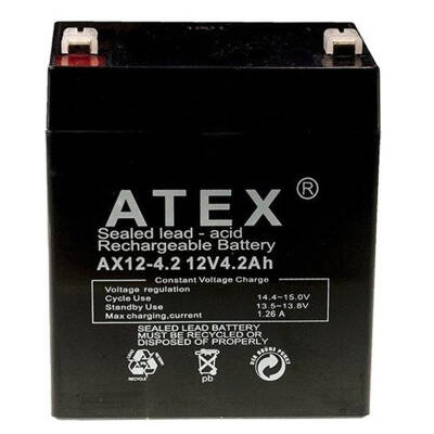 ATEX AX12-4.2 12 VOLT - 4.2 AMPER AKÜ (90 X 70 X 101 MM) - 1