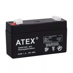 ATEX AX6-1.3 6 VOLT - 1.3 AMPER AKÜ (98 X 25 X 52 MM) - 1