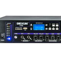 DEXUN D-400 500 W 100V/70V/4-16 OHM USB/SD/BT 6 BÖLGELİ 2 MİK 3 AUX GİRİŞLİ TRAFOLU MIXER ANFİ - 2