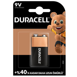 DURACELL 9 VOLT ALKALİN PİL (TEKLİ) - 1