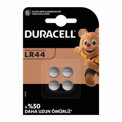 DURACELL LR44 1.5 VOLT DÜĞME PİL (4LÜ PAKET) - 1