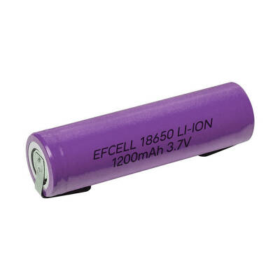 EFCELL 18650 3.7 VOLT 1200 MAH LİTHIUM LI-ION PUNTALI MAVİ PİL (BAŞLIKSIZ PUNTALI) - 1