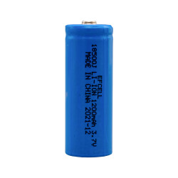 EFCELL 3.7 VOLT 1200 MAH LİTYUM LI-ION 18500 PİL (BAŞLIKLI) - 1