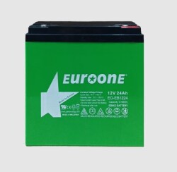 EUROONE EO-EB1224 12V 24AH E-BIKE ELEKTRİKLİ BİSİKLET AKÜSÜ (180 X 76 X 167 MM) - 1