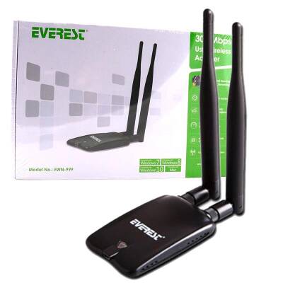 EVEREST EWN-999 300 MBPS ÇİFT ANTENLİ WIRELESS ADAPTÖR - 1