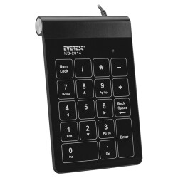 EVEREST KB-2014 USB DOKUNMATİK NUMERİK STANDART SİYAH KLAVYE - 2