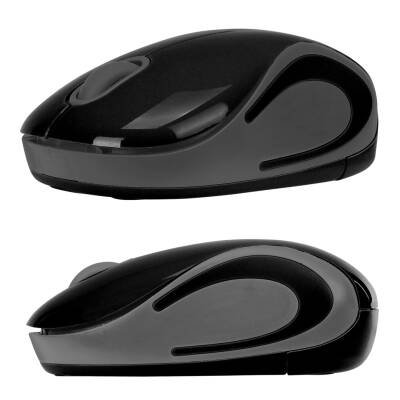 EVEREST SMW-555 USB SİYAH-GRİ 1600 DPI 2.4GHZ MİNİ KABLOSUZ MOUSE (SEYAHAT-SUNUM-GEZİ) - 3