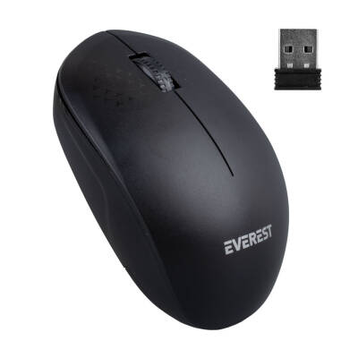 EVEREST SMW-88 USB 2.4GHZ SİYAH 1200 DPI KABLOSUZ MOUSE - 1