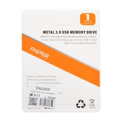 FASTER 32 GB METAL USB FLASH BELLEK - 2