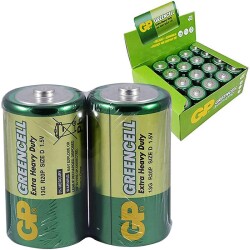 GP 13G 2S2 GREENCELL R20 BÜYÜK D BOY PİL (20Lİ PAKET) - 1