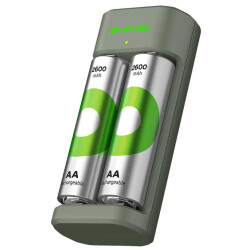 GP RECYKO E221 2 X 2600 MAH R6 AA PİLLİ PİL ŞARJ CİHAZI (GP-E221/270AHCER21-2GTLB2) - 1