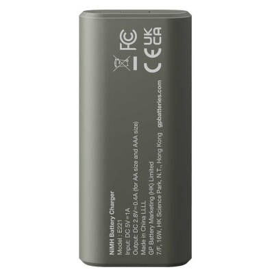 GP RECYKO E221 2 X 2600 MAH R6 AA PİLLİ PİL ŞARJ CİHAZI (GP-E221/270AHCER21-2GTLB2) - 4