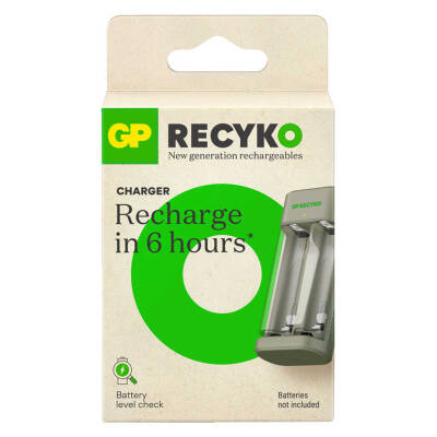 GP RECYKO E221 USB 2LÜ AA - AAA PİL ŞARJ CİHAZI PİLSİZ (GPACSE221004 GPE221R21-2GTLB1) - 2