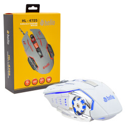 HELLO HL-4725 KABLOLU 3600 DPI 6 TUŞ FONKSİYONLU BEYAZ GAMING MOUSE - 3