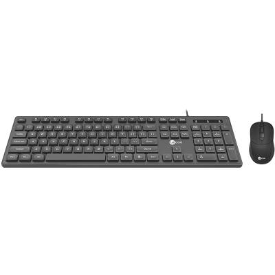 LENOVO LECOO CM102 USB KABLOLU SİYAH Q KLAVYE MOUSE SET - 1