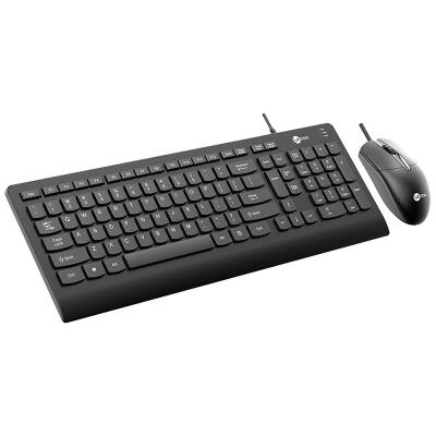 LENOVO LECOO CM103 USB KABLOLU SİYAH Q KLAVYE MOUSE SET - 1