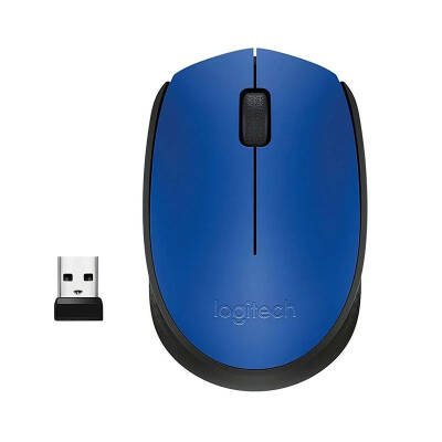 LOGITECH M171 USB KABLOSUZ MAVİ MOUSE - 1