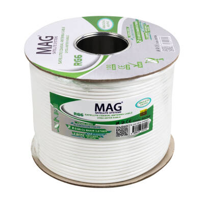 MAG RG59 FA MİNİ DUAL BİTİŞİK 48 TEL ANTEN KABLOSU (100 METRE) - 2