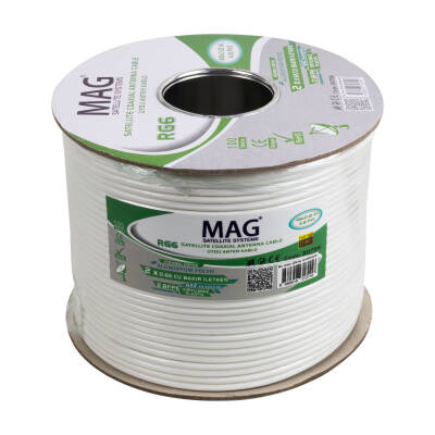 MAG RG59 FA MİNİ DUAL BİTİŞİK 48 TEL ANTEN KABLOSU (100 METRE) - 3