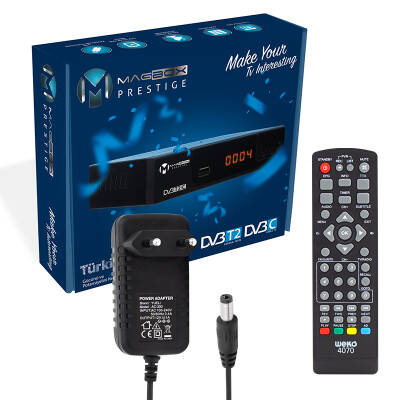 MAGBOX PRESTİGE DVB-T2/C FULL HD YOUTUBELU MİNİ KARASAL UYDU ALICISI (HDMI+SCART) - 3