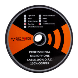 MAGICVOICE MİKROFON KABLOSU STEREO 1.KALİTE 100 METRE KIRMIZI - 2