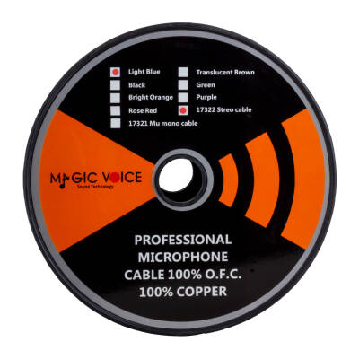 MAGICVOICE MİKROFON KABLOSU STEREO 1.KALİTE 100 METRE MAVİ - 2