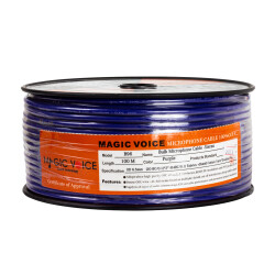 MAGICVOICE MİKROFON KABLOSU STEREO 1.KALİTE 100 METRE MOR - 3