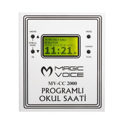 MAGICVOICE MV-CC2000 USB -20 ADET MP3 FORMATINDA ZİL İSTİKLAL MARŞLI OKUL ZİL SAATİ (ÇAN TAKILABİLİR) - 2