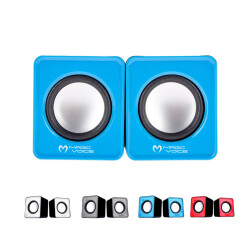 MAGICVOICE T-001 1+1 KARE MODEL MİNİ USB HOPARLÖR - SPEAKER (2*3 WATT) - 4