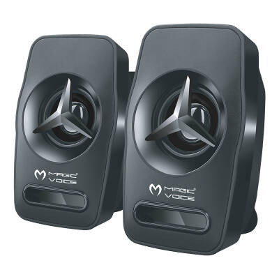 MAGICVOICE T-19 1+1 USB PC MİNİ HOPARLÖR - SPEAKER (2*3 WATT - 4 OHM) - 1