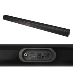 MIKADO MD-SB102 SİYAH 2X10W 12V/1.5A BT+USB+AUX+TF KARTLI EV SİNEMA SOUNDBAR HOPARLÖR - 1