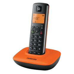 MOTOROLA T401+ DECT TURUNCU TELSİZ TELEFON - 1