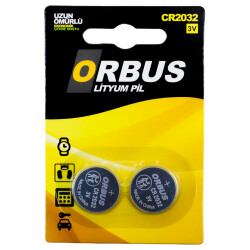 ORBUS CR2032 3 VOLT LİTYUM PARA PİL (2Lİ PAKET FİYATI) - 1