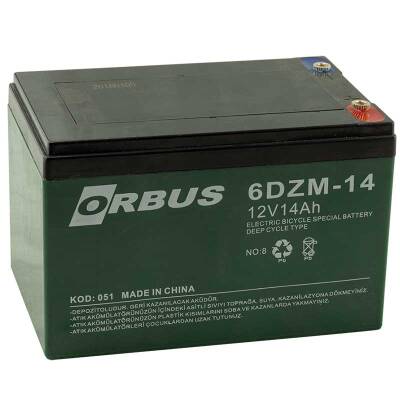 ORBUS / KIJO 12 VOLT - 14 AMPER ELEKTRİKLİ BİSİKLET AKÜSÜ (150 X 97 X 95 MM) - 1