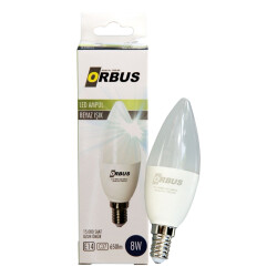 ORBUS ORB-8W C37 E14 8 WATT 650 LÜMEN BEYAZ TASARRUFLU AMPÜL - 1