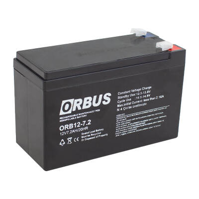 ORBUS ORB12-7.2 12 VOLT - 7.2 AMPER UPSLER İÇİN AKÜ (150 X 65 X 90 MM) - 1