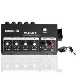 OSAWA W-404FX MİK GİRİŞ-1 LINE ÇIKIŞ EKOLU MİK ÇOĞALTICI 20 DB ADAPTÖRLÜ 4 KANAL MINI MIXER - 1