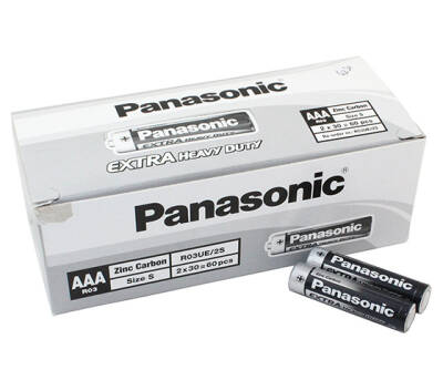 PANASONIC MANGANEZ AAA İNCE KALEM PİL (60LI PAKET) - 1