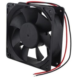 POWERMASTER 12038HS 120X120X38 MM 12X12 CM 12 VOLT - 0.25 AMPER 2 KABLOLU SOKETLİ PLASTİK KASA FAN - 1