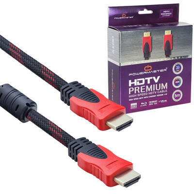 POWERMASTER 1.4V 5 METRE ÖRGÜLÜ KUTULU HDMI KABLO - 1