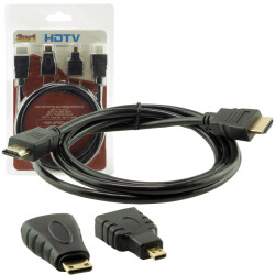 POWERMASTER 1.5 METRE 3LÜ SET HDMI KABLO (MICRO HDMI HDMI*MİNİ HDMI HDMI) - 1