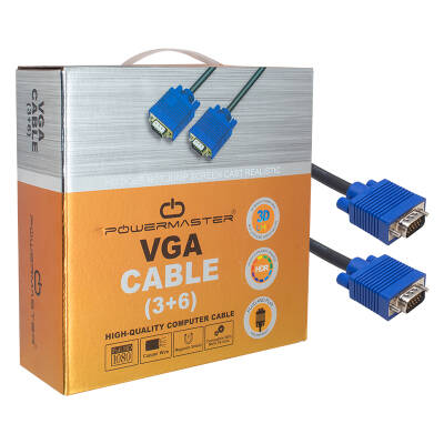 POWERMASTER 15 PİN 3+6 ERKEK/ERKEK 10 METRE VGA KABLO - 1