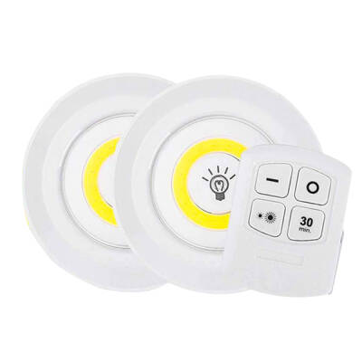 POWERMASTER 150 LÜMEN COB LED YUVARLAK BEYAZ KUMANDALI ÇİFT AMPÜL - 1