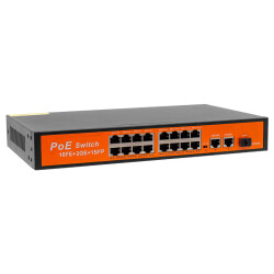 POWERMASTER 16 PORT 10/100/1000 MBPS 300 WATT 16+3+SFP POE GIGABIT ETHERNET SWITCH - 1